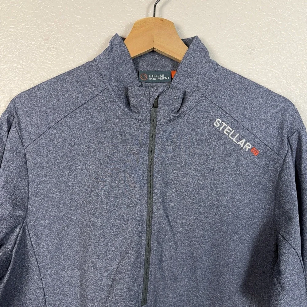Stellar‎ Equipment The Ultralight Mid T Neck 1/2 Zip Pullover Size L Blue